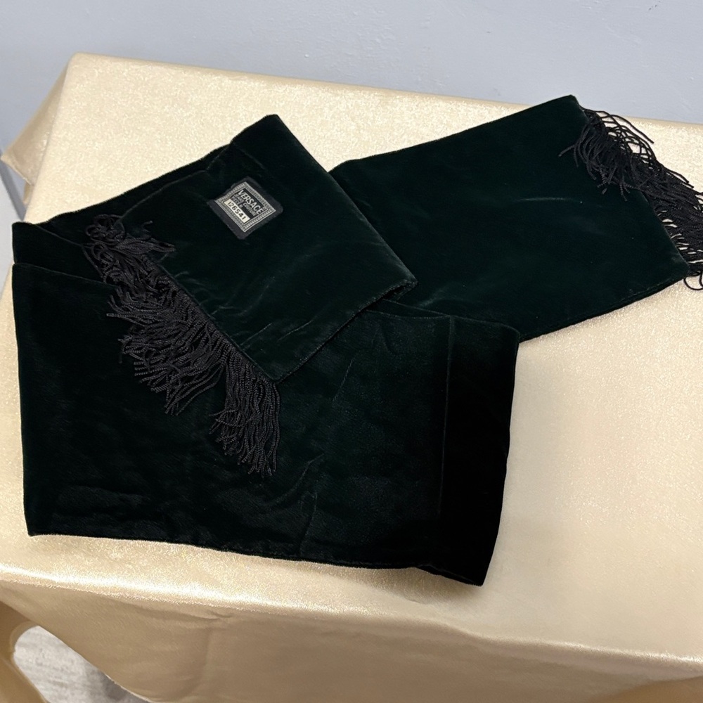 Versace Black Velvet Scarf